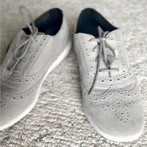 Cole Haan Women Shoe Lunargrand Size 9B Gray Wingtip Oxford Lace Up